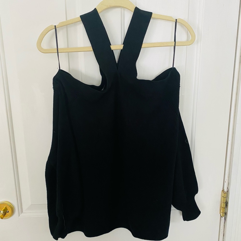 Zara size M open shoulder high neck sweater